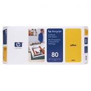 HP 80 CAP PRINTARE & CLEANER YELLOW NR.80 C4823A ORIGINAL PENTRU HP DESIGNJET 1050